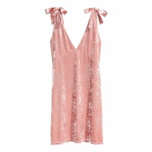 H&M Velvet Tied Slip Dress